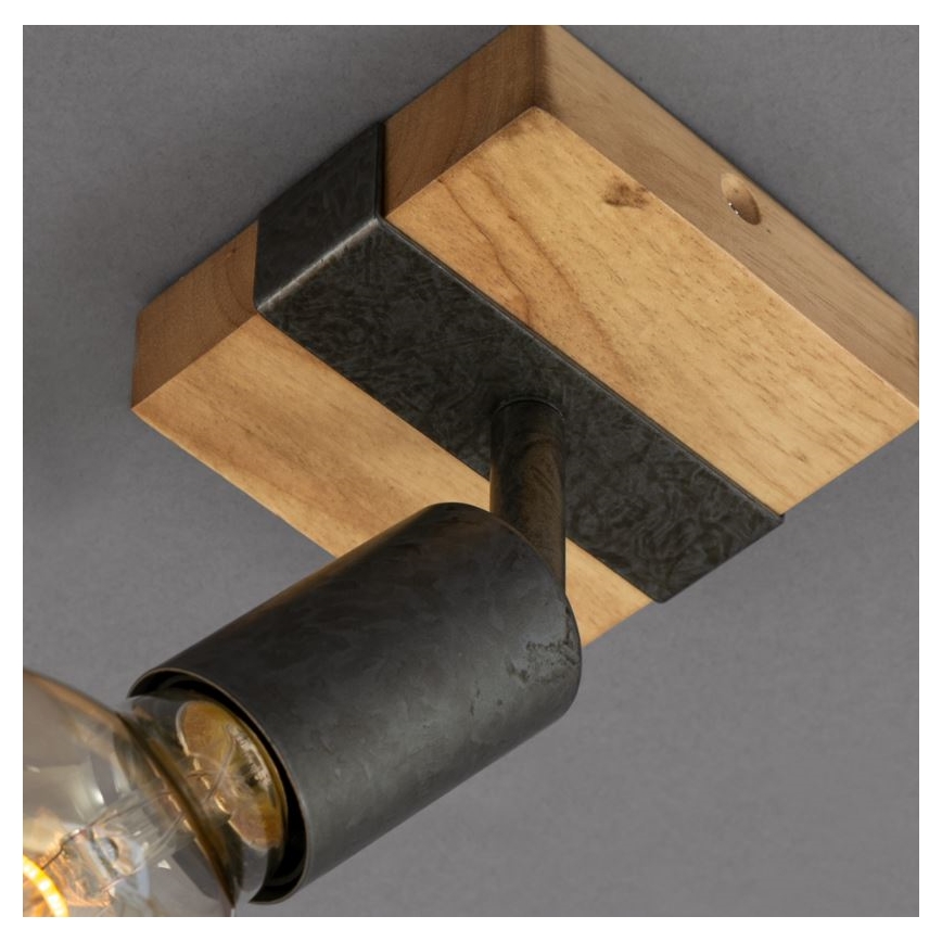 Briloner 2900-011 - Foco de parede WOOD BASIC 1xE27/25W/230V