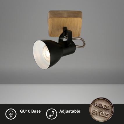 Briloner 2902-015 - Foco SPOT 1xGU10/35W/230V árvore da borracha