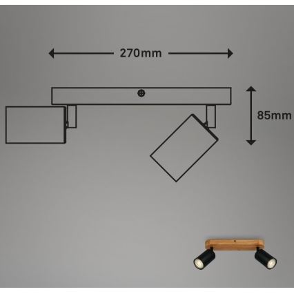 Briloner 2922-025 - Foco SPOT 2xGU10/9W/230V