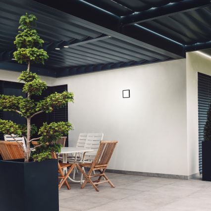 Briloner 3010-015 - Iluminação de teto LED LED/8W/230V 19x19 cm preto IP44