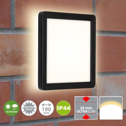 Briloner 3010-015 - Iluminação de teto LED LED/8W/230V 19x19 cm preto IP44