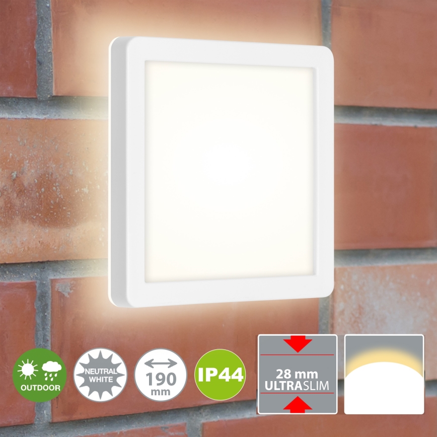 Briloner 3010-016 - Iluminação de teto LED LED/8W/230V 19x19 cm branco IP44