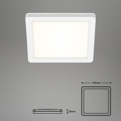Briloner 3010-016 - Iluminação de teto LED LED/8W/230V 19x19 cm branco IP44