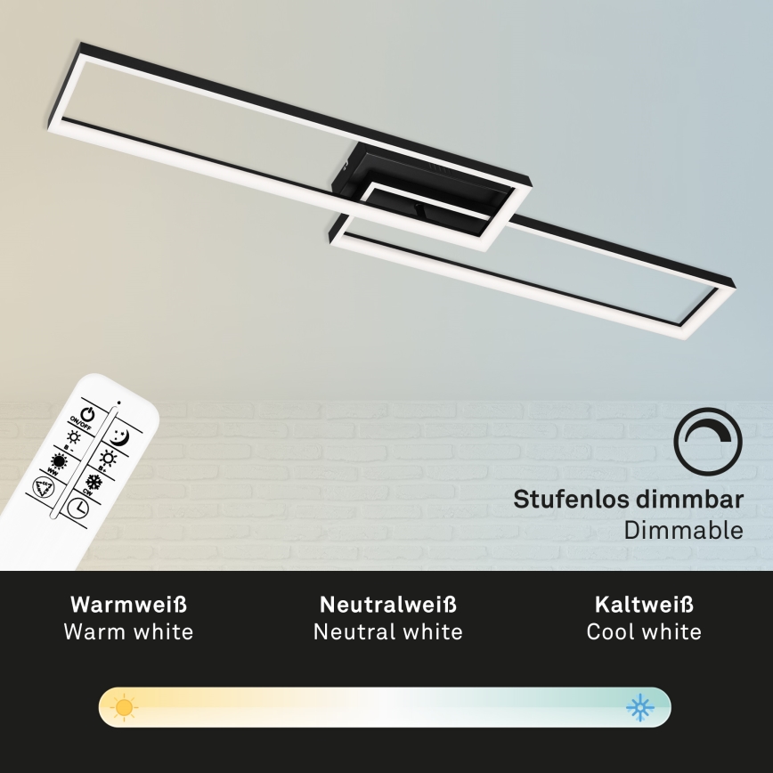 Briloner 3013-015 - Candelabro integrado LED com regulação FRAME LED/40W/230V 2700-6500K + controlo remoto