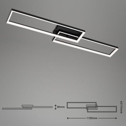 Briloner 3013-015 - Candelabro integrado LED com regulação FRAME LED/40W/230V 2700-6500K + controlo remoto