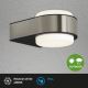 Briloner 3035-012- Iluminação de parede exterior LED HANAU LED/6,5W/230V IP44 cromado