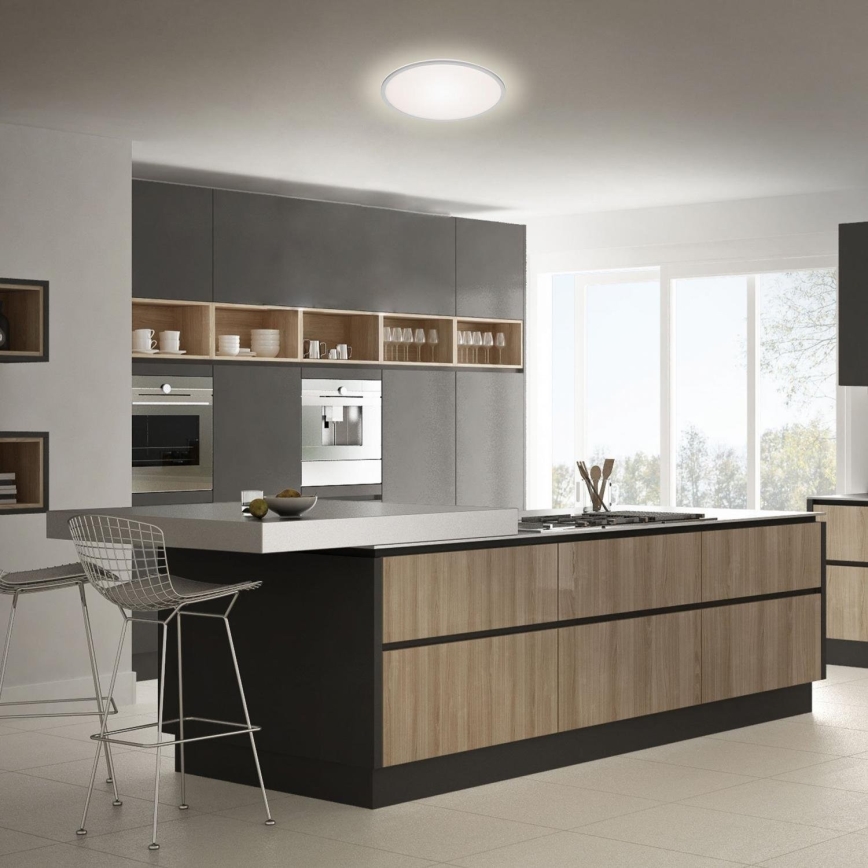 Briloner 3046-014 - Iluminação de teto LED LED/15W/230V 4000K diâmetro 28 cm prateado