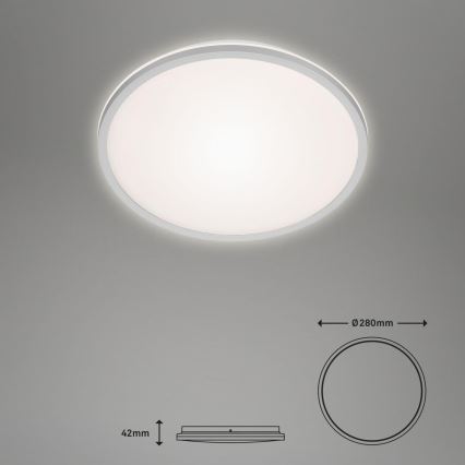 Briloner 3046-014 - Iluminação de teto LED LED/15W/230V 4000K diâmetro 28 cm prateado
