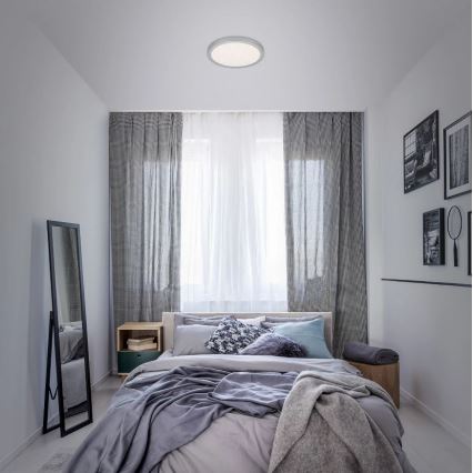 Briloner 3048-014 - Iluminação de teto LED RUNA LED/18W/230V prateado