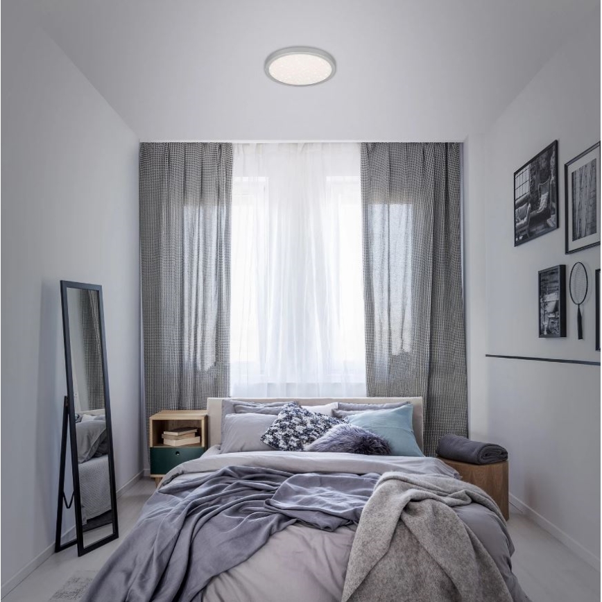 Briloner 3048-014 - Iluminação de teto LED RUNA LED/18W/230V prateado