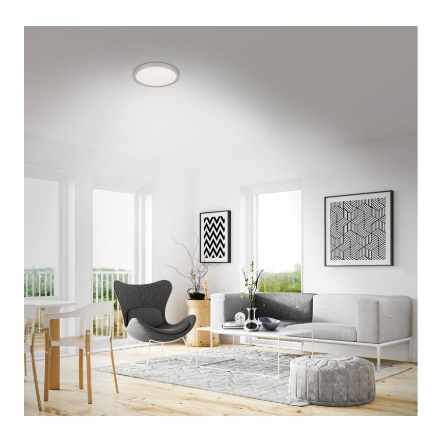 Briloner 3048-014 - Iluminação de teto LED RUNA LED/18W/230V prateado