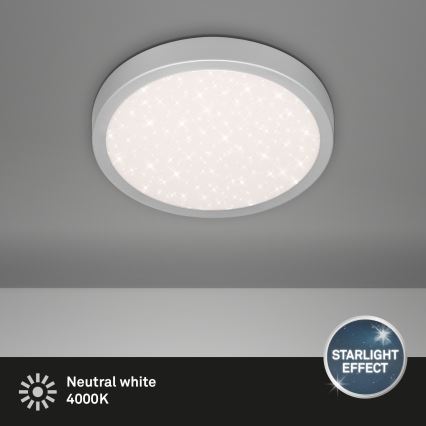 Briloner 3048-014 - Iluminação de teto LED RUNA LED/18W/230V prateado