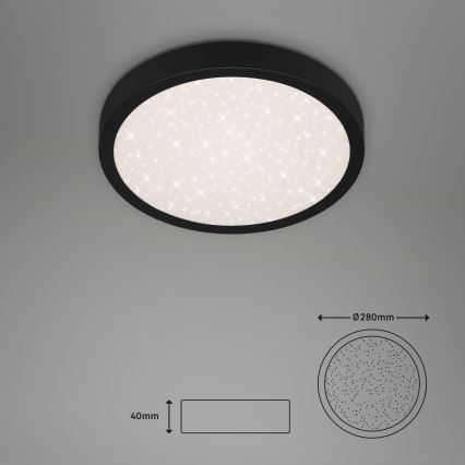 Briloner 3048-015 - Iluminação de teto LED RUNA LED/18W/230V preto