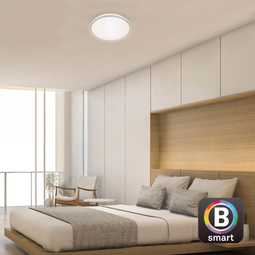 Briloner 3064-014 - Candeeiro de tecto LED regulável IVY LED/24W/230V Wi-Fi Tuya, diâmetro 33,3 cm + controlo remoto