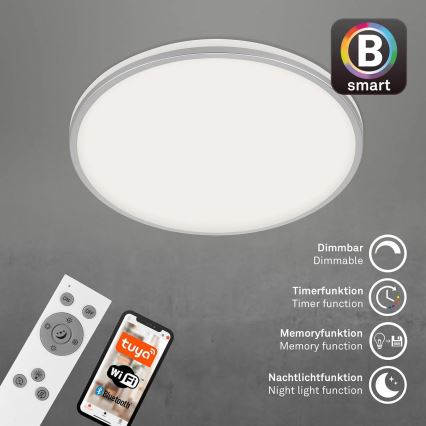 Briloner 3065-014 - Luminária de teto LED dimerizável IVY LED/42W/230V Wi‑Fi Tuya Ø 49 cm + comando remoto