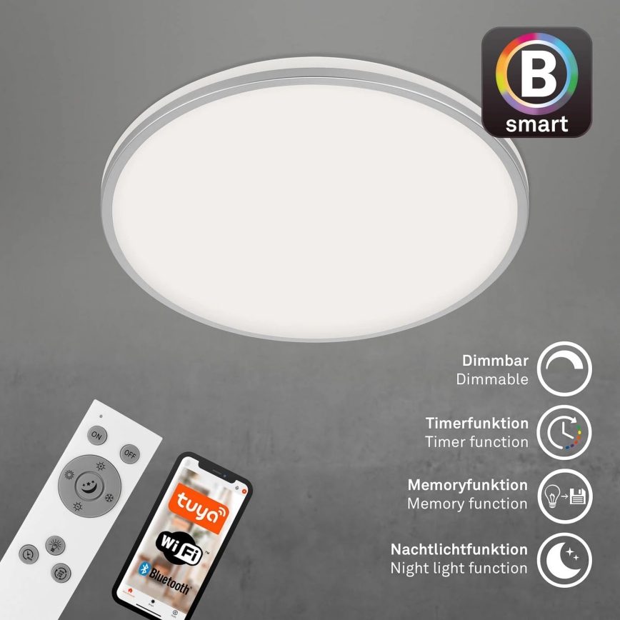 Briloner 3065-014 - Luminária de teto LED dimerizável IVY LED/42W/230V Wi‑Fi Tuya Ø 49 cm + comando remoto