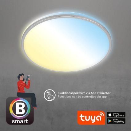 Briloner 3065-014 - Luminária de teto LED dimerizável IVY LED/42W/230V Wi‑Fi Tuya Ø 49 cm + comando remoto