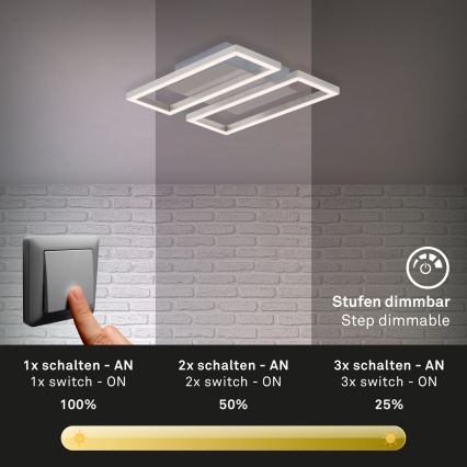Briloner 3107-012 - Iluminação de teto LED com regulação FRAME 2xLED/7,25W/230V
