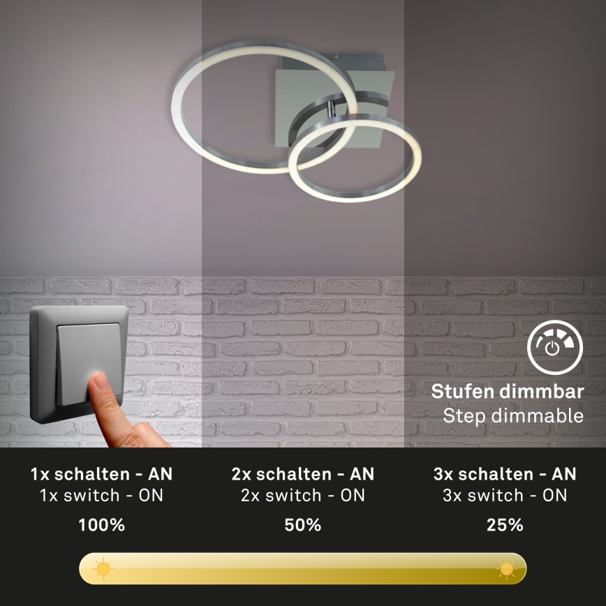 Briloner 3110-018 - Iluminação de teto LED com regulação FRAMES LED/16W/230V