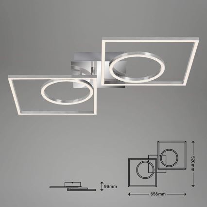 Briloner 3135-018 - Iluminação de teto LED com regulação FRAME LED/43,8W/230V 3000K