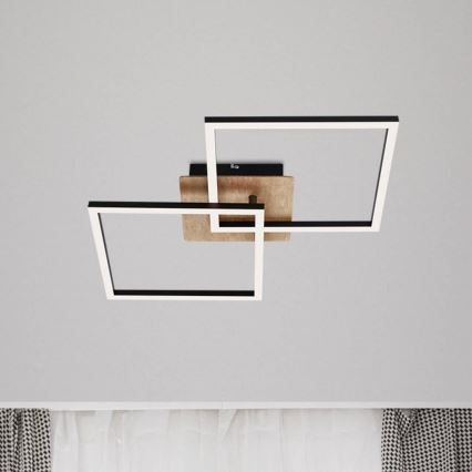 Briloner 3210-014 - Iluminação de teto LED com regulação FRAME 2xLED/11W/230V castanho