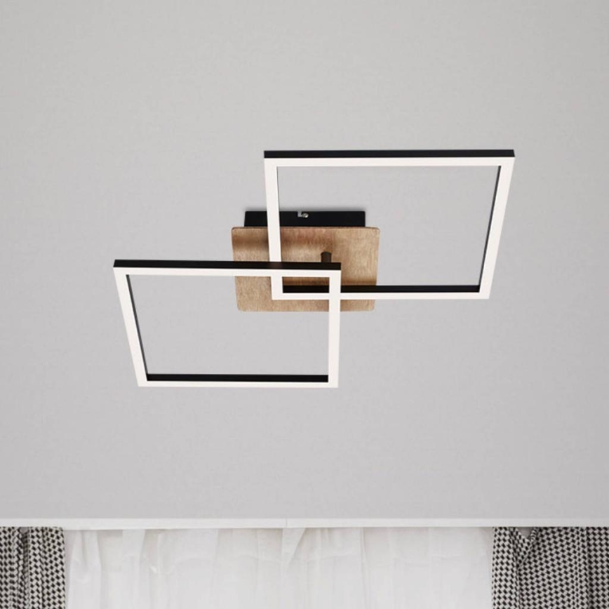 Briloner 3210-014 - Iluminação de teto LED com regulação FRAME 2xLED/11W/230V castanho