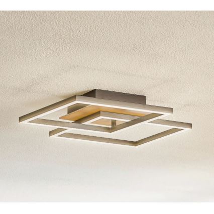 Briloner 3210-014 - Iluminação de teto LED com regulação FRAME 2xLED/11W/230V castanho