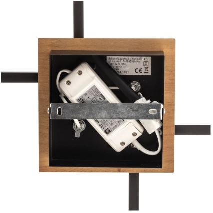 Briloner 3210-014 - Iluminação de teto LED com regulação FRAME 2xLED/11W/230V castanho
