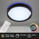 Briloner 3227-015 - Iluminação de teto LED RGB com regulação com sensor TALENA LED/24W/230V preto + controlo remoto