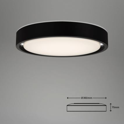 Briloner 3227-015 - Luminária de teto LED RGB regulável com sensor TALENA LED/24W/230V preta + controlo remoto