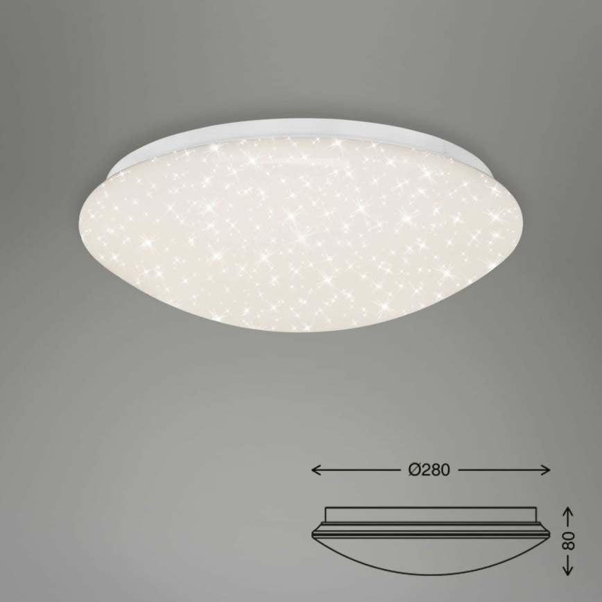Briloner 3373-016 - Plafon LED dimerizável STARRY LED/15W/230V 3000-6500K Ø 28 cm branco + comando remoto
