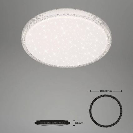 Briloner 3412-016 - Luminária de teto dimerizável STAR SKY LED/24W/230V 3000/4000/6000K, diâmetro 39 cm + controlo remoto