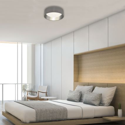 Briloner 3482014 - Plafon LED MAILA STARRY LED/12W/230V cinza/prata