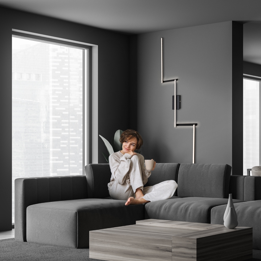 Briloner 3501-015 - Candelabro integrado LED STAFF 5xLED/4,8W/230V preto