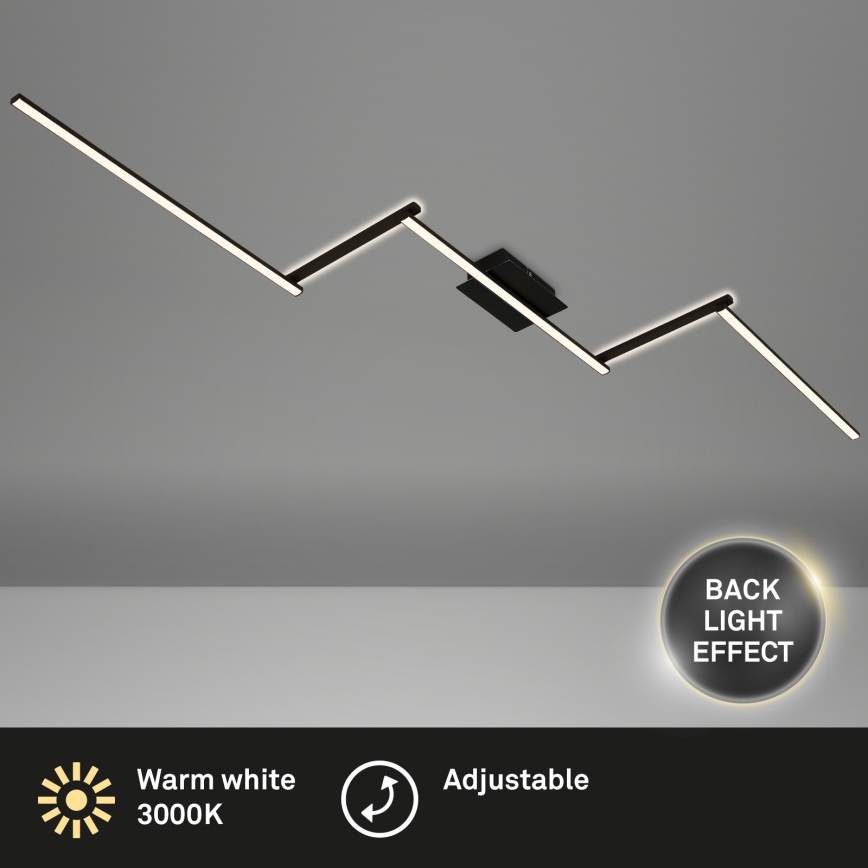 Briloner 3501-015 - Candelabro integrado LED STAFF 5xLED/4,8W/230V preto