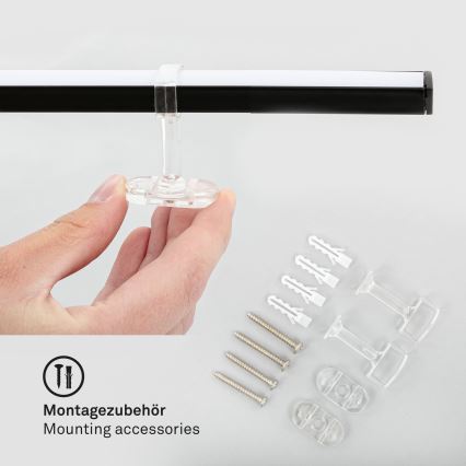 Briloner 3501-015 - Candelabro integrado LED STAFF 5xLED/4,8W/230V preto