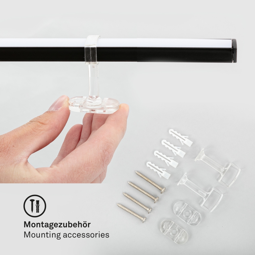 Briloner 3501-015 - Candelabro integrado LED STAFF 5xLED/4,8W/230V preto