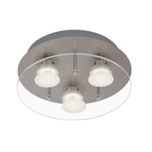 Briloner 3526-032 - Iluminação de teto LED com regulação PARENTOS 3xGU10/5W/230V