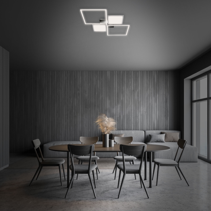 Briloner 3530-018 - Candelabro integrado LED com regulação FRAME LED/40W/230V 3000-6500K + controlo remoto