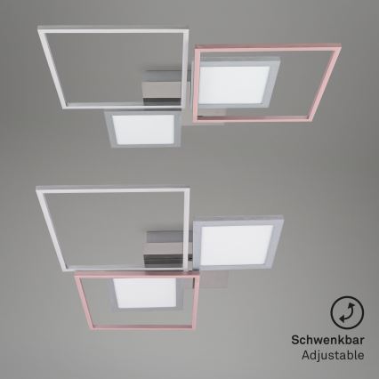 Briloner 3530-018 - Candelabro integrado LED com regulação FRAME LED/40W/230V 3000-6500K + controlo remoto