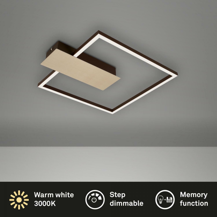 Briloner 3544-017 - Iluminação de teto LED com regulação NICO LED/12W/230V dourado