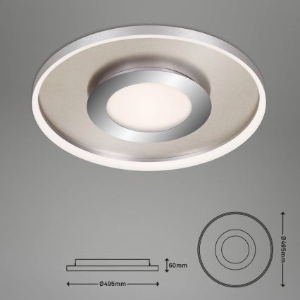 Briloner 3640-012 - Luminária de teto LED regulável LED/25W/230V 2700-6500K + comando à distância