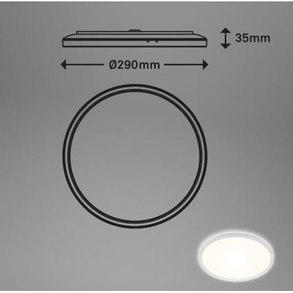 Briloner 3642-416 - Iluminação de teto de casa de banho LED SLIM LED/19W/230V IP44 branco