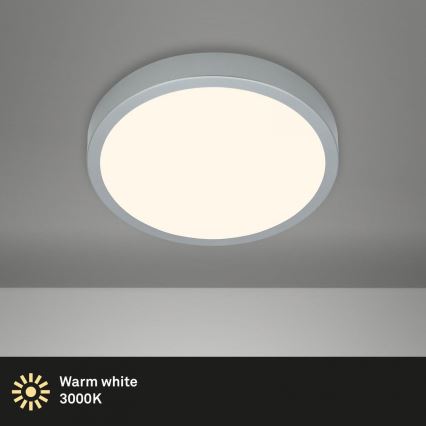 Briloner 3700-014 - Iluminação de teto LED RUNA LED/16W/230V 3000K diâmetro 28 cm prateado