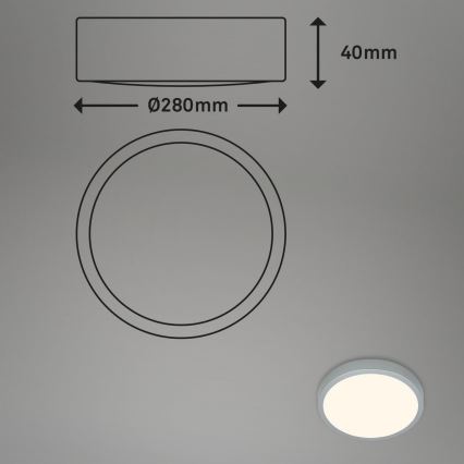 Briloner 3700-014 - Iluminação de teto LED RUNA LED/16W/230V 3000K diâmetro 28 cm prateado
