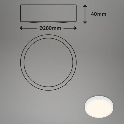 Briloner 3700-016 - Iluminação de teto LED RUNA LED/16W/230V 3000K diâmetro 28 cm branco