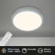 Briloner 3701-014 - Iluminação de teto LED com regulação RUNA LED/18W/230V 2700-6500K prateado + controlo remoto