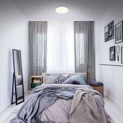 Briloner 3701-016 - Iluminação de teto LED com regulação RUNA LED/18W/230V 2700-6500K branco + controlo remoto