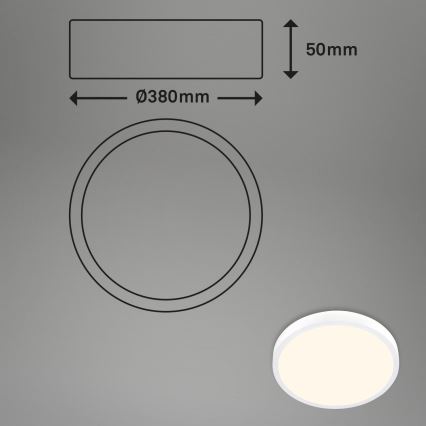 Briloner 3703-016 - Iluminação de teto LED RUNA LED/24W/230V 3000K diâmetro 38 cm branco