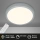 Briloner 3704-014-Iluminação de teto LED com regulação RUNA LED/22W/230V 2700-6500K prateado + controlo remoto